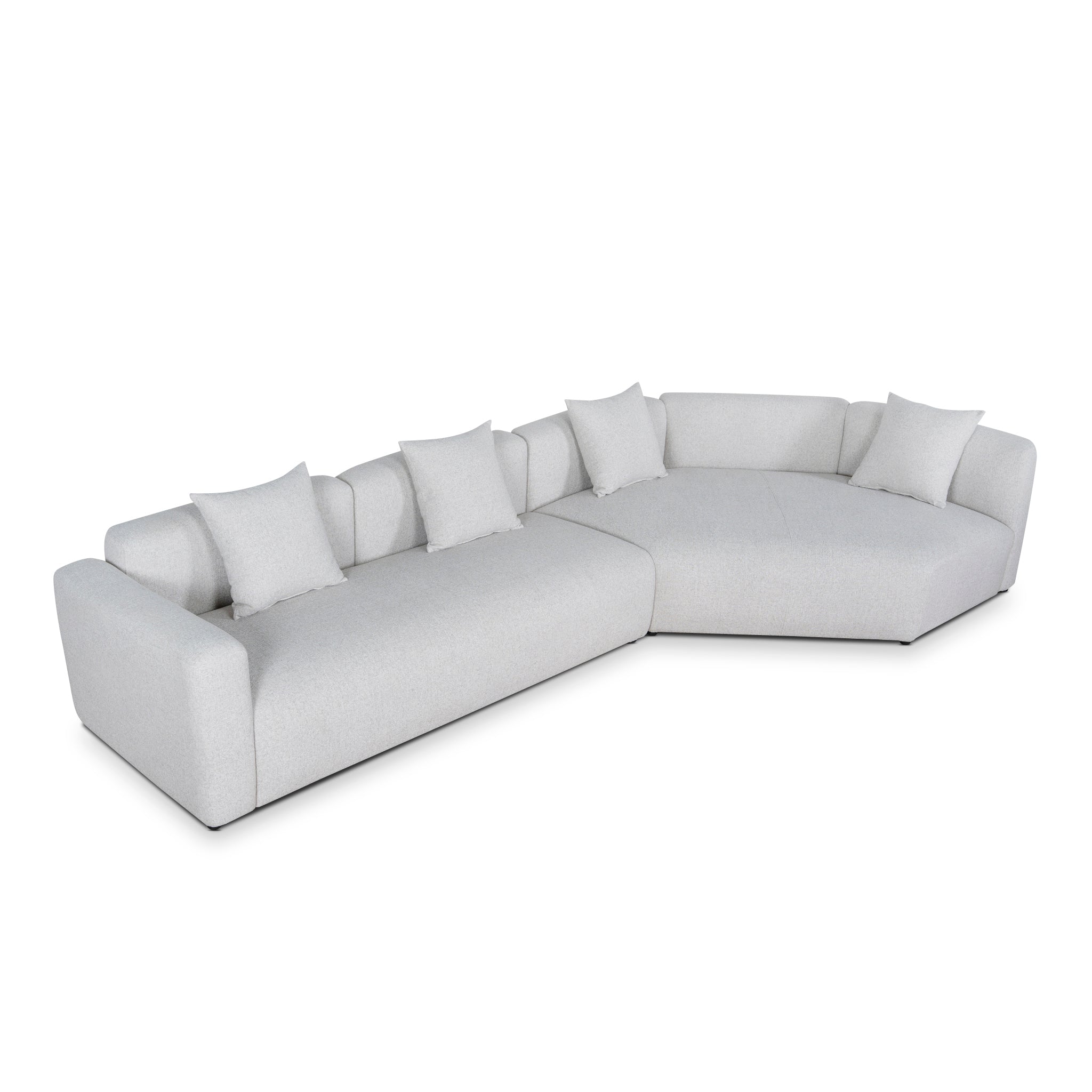 Vestra Left Arm Corner Sofa - Textured Beige Corner Sofa Forever-Core