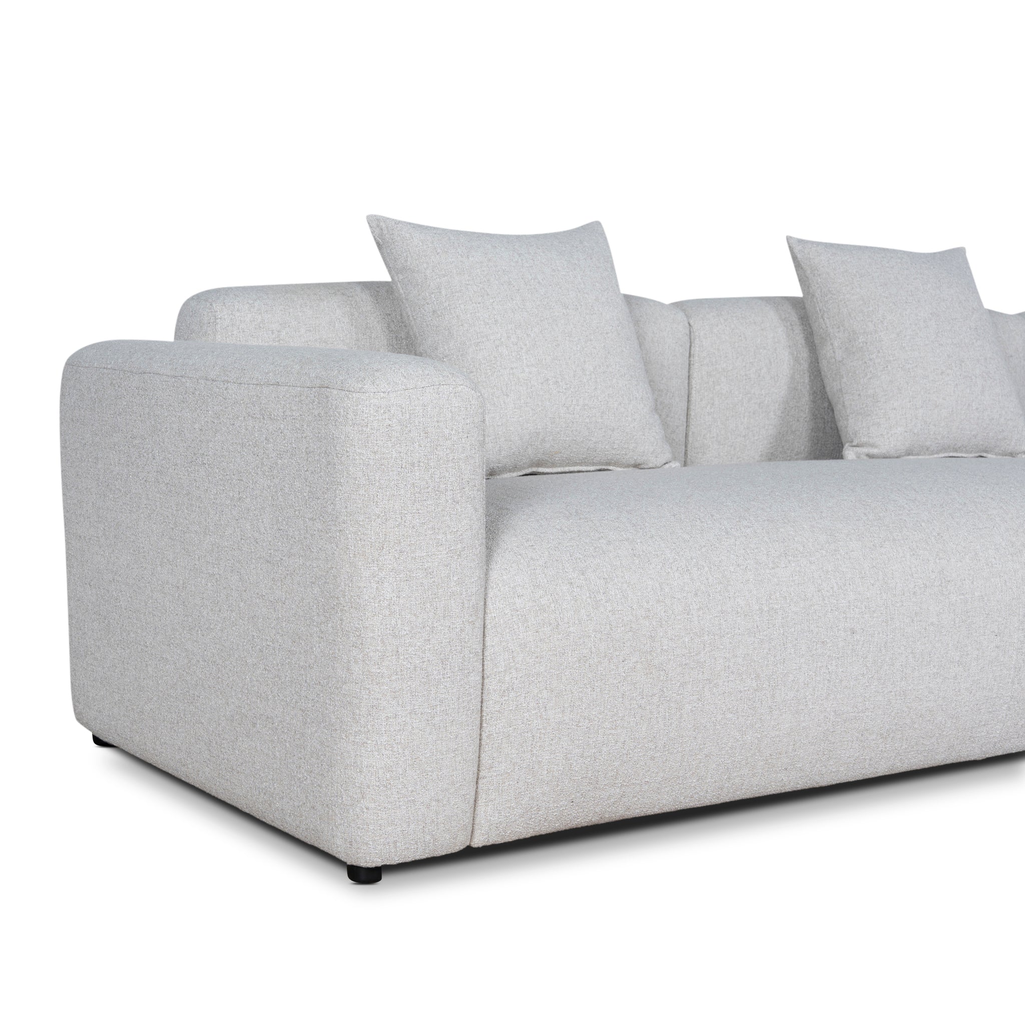 Vestra Left Arm Corner Sofa - Textured Beige Corner Sofa Forever-Core