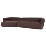 Rowe Left Chaise Sofa - Moss Brown Chaise Lounge KJ Sofa-Core