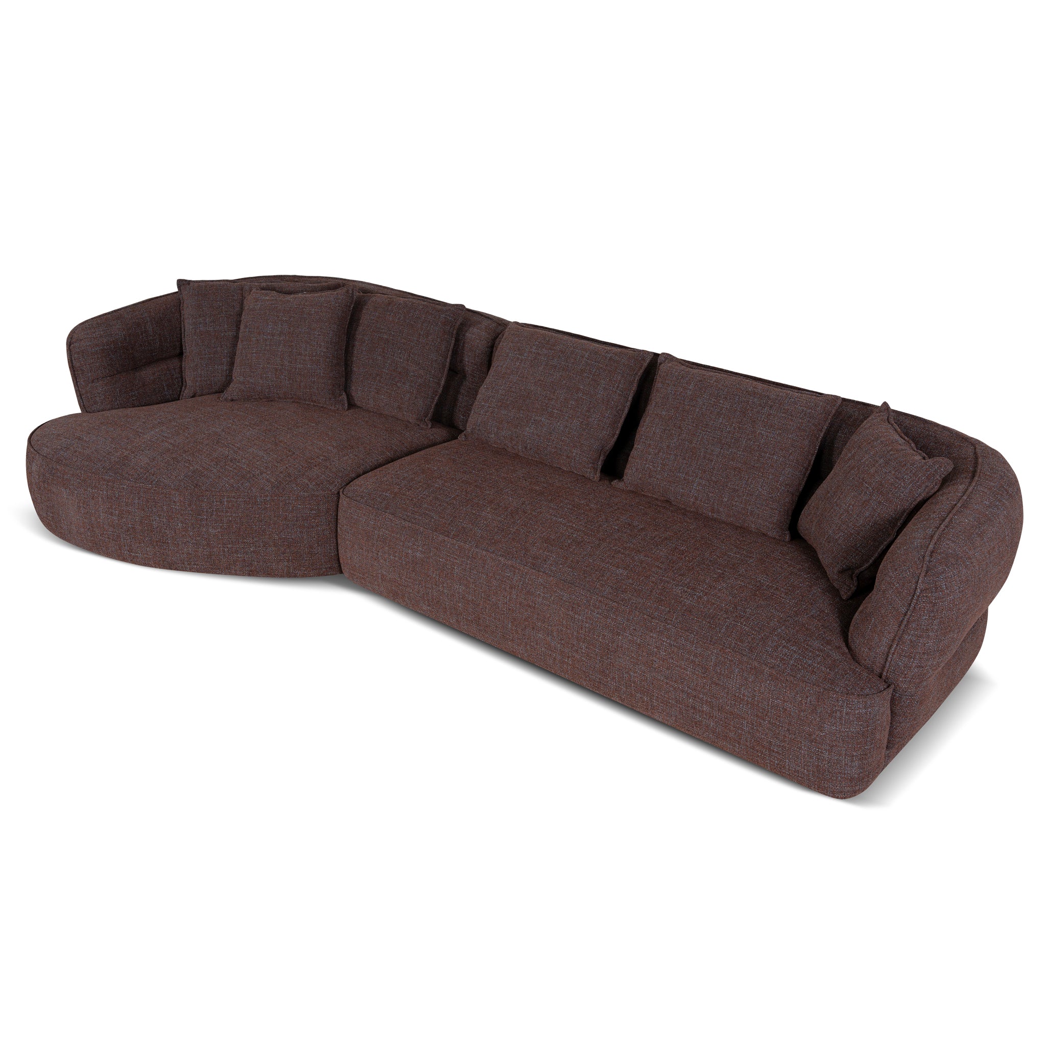 Rowe Left Chaise Sofa - Moss Brown Chaise Lounge KJ Sofa-Core