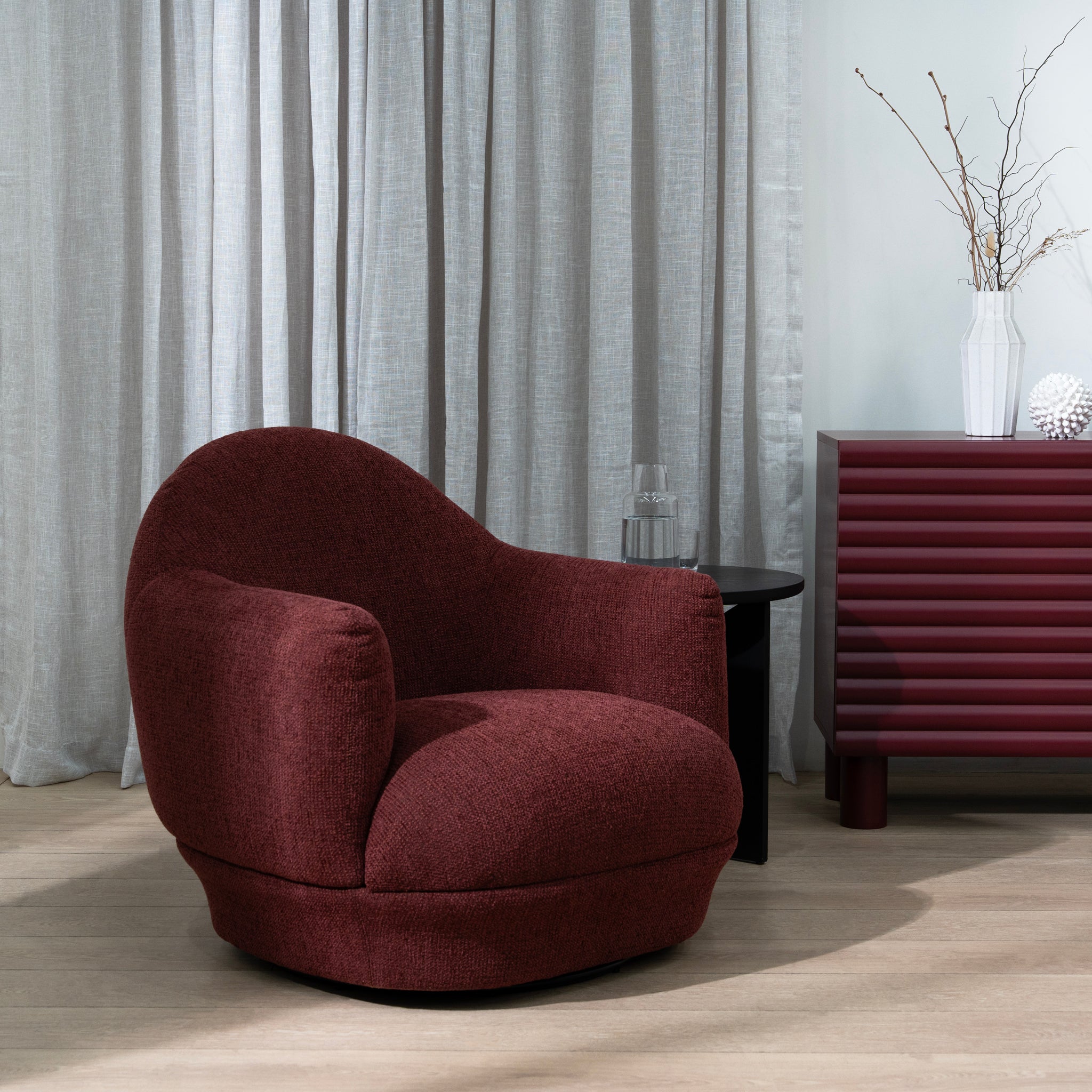 Esmora Swivel Armchair - Rustic Red Armchair KJ Sofa-Core