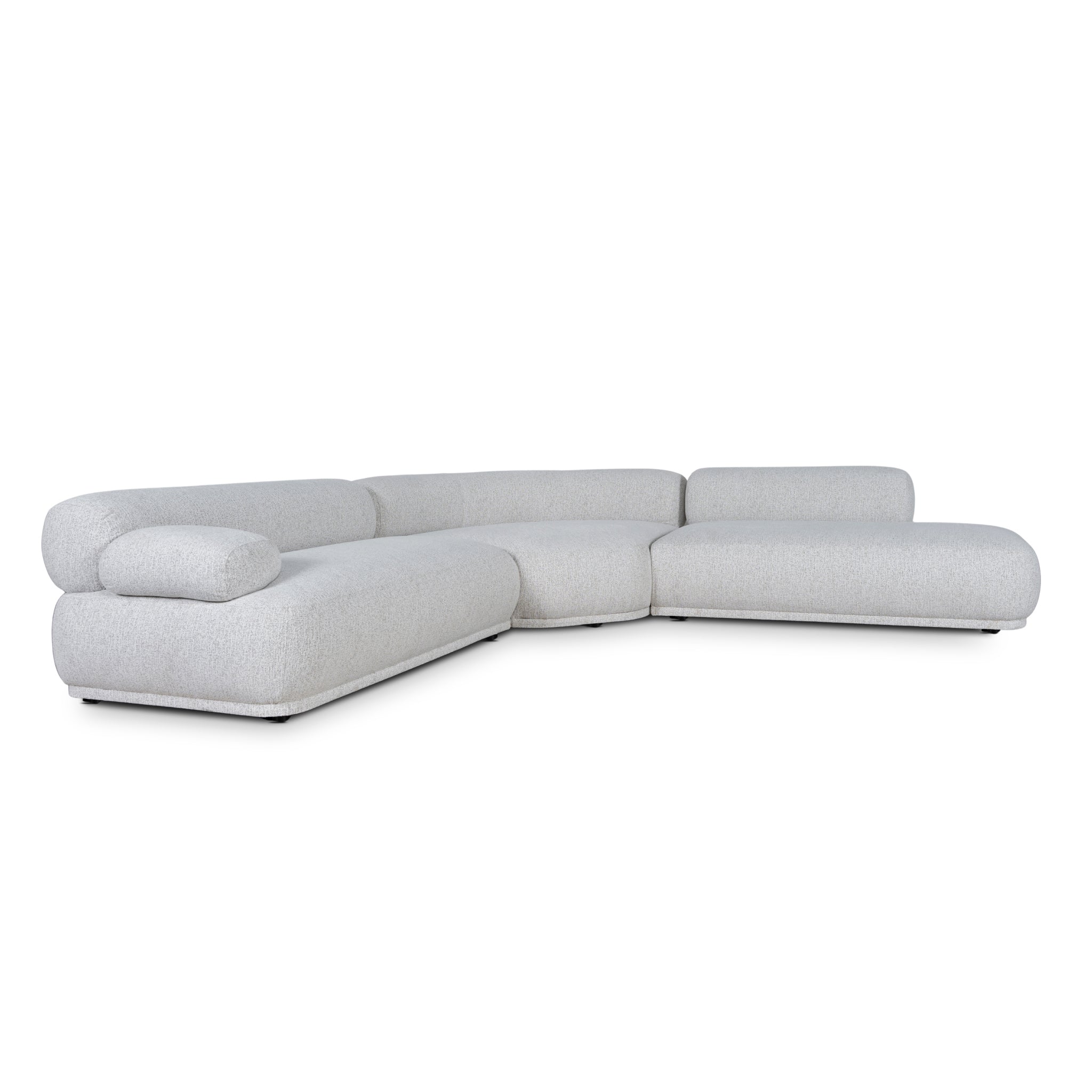 Solara Right Armless Modular Corner Sofa - Almond Beige Corner Sofa KJ Sofa-Core