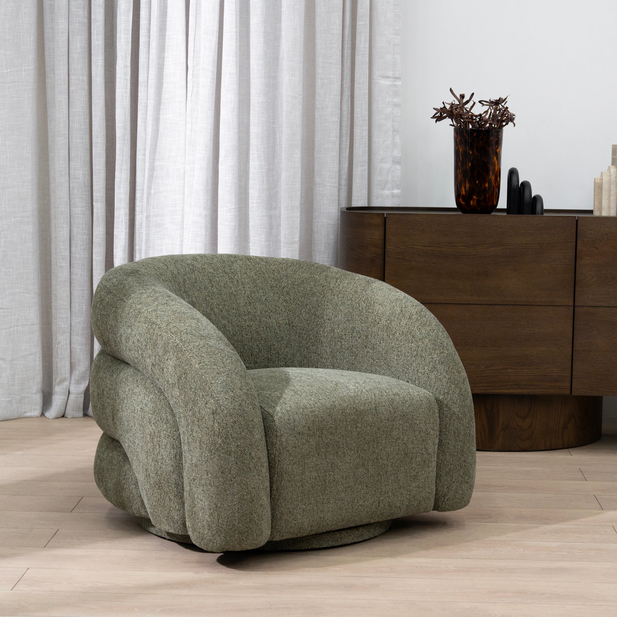 Donovan Swivel Armchair - Sea Green Armchair Casa-Core