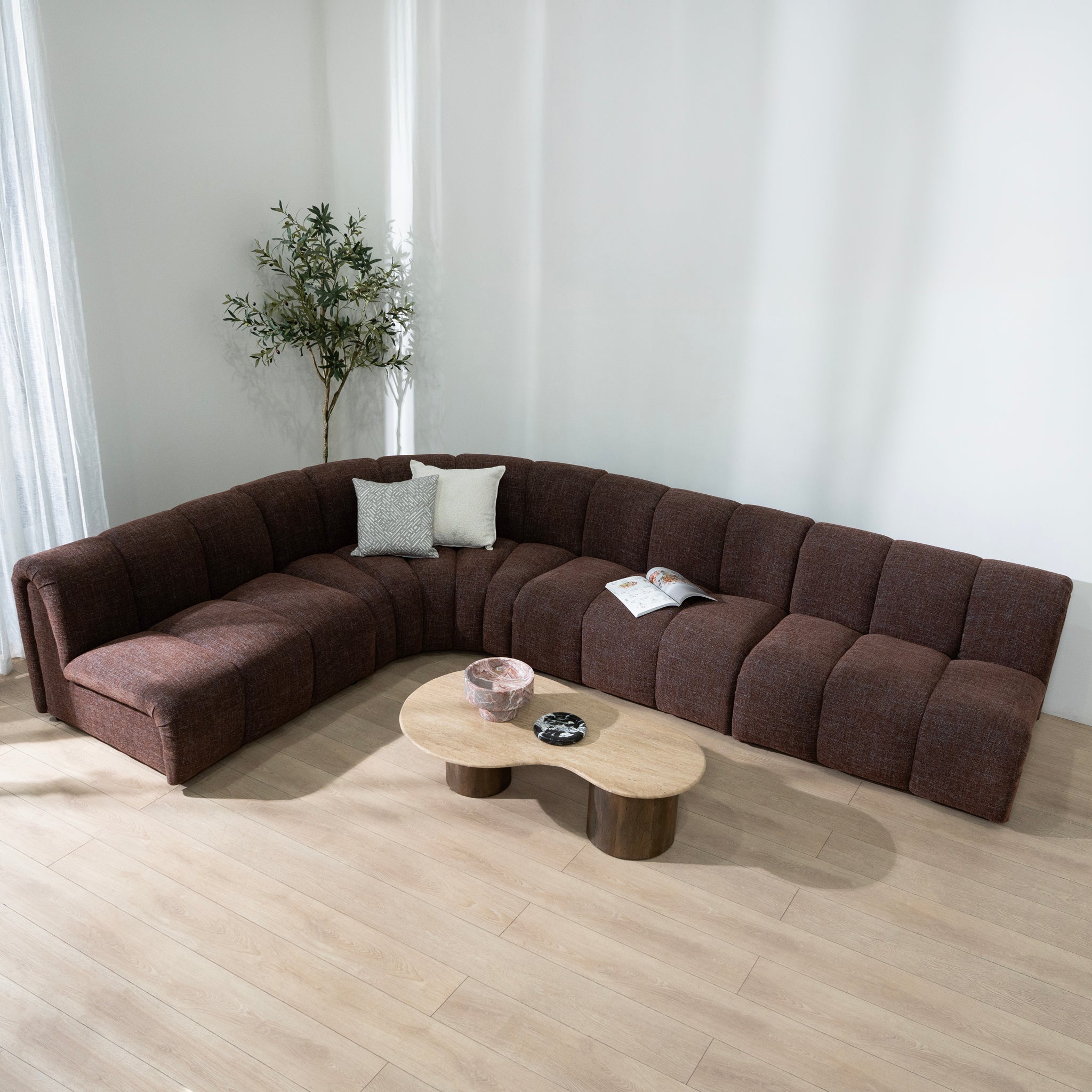 Elias Modular Sofa - Moss Brown Sofa Casa-Core