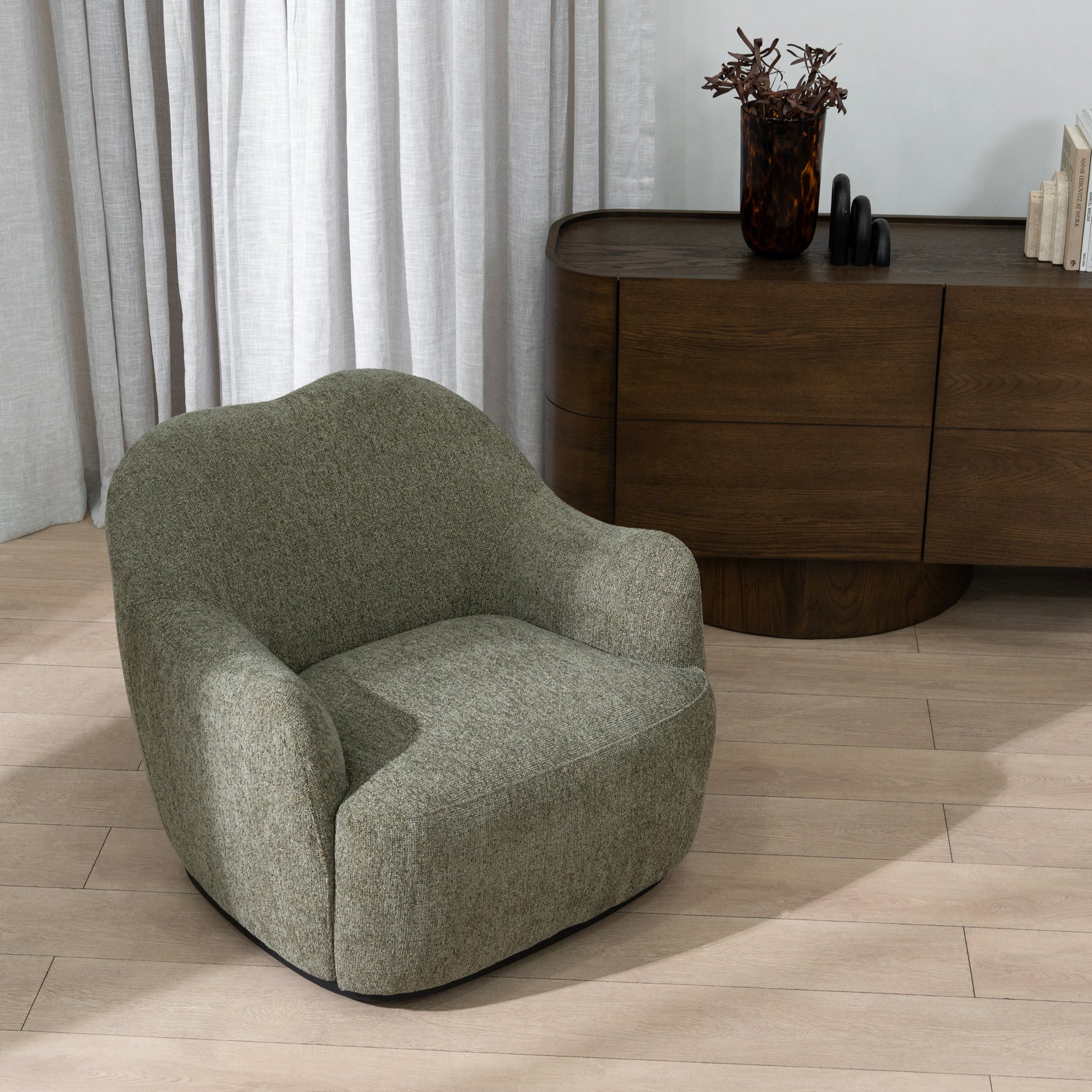 Alvis Fabric Armchair - Sea Green Armchair Casa-Core