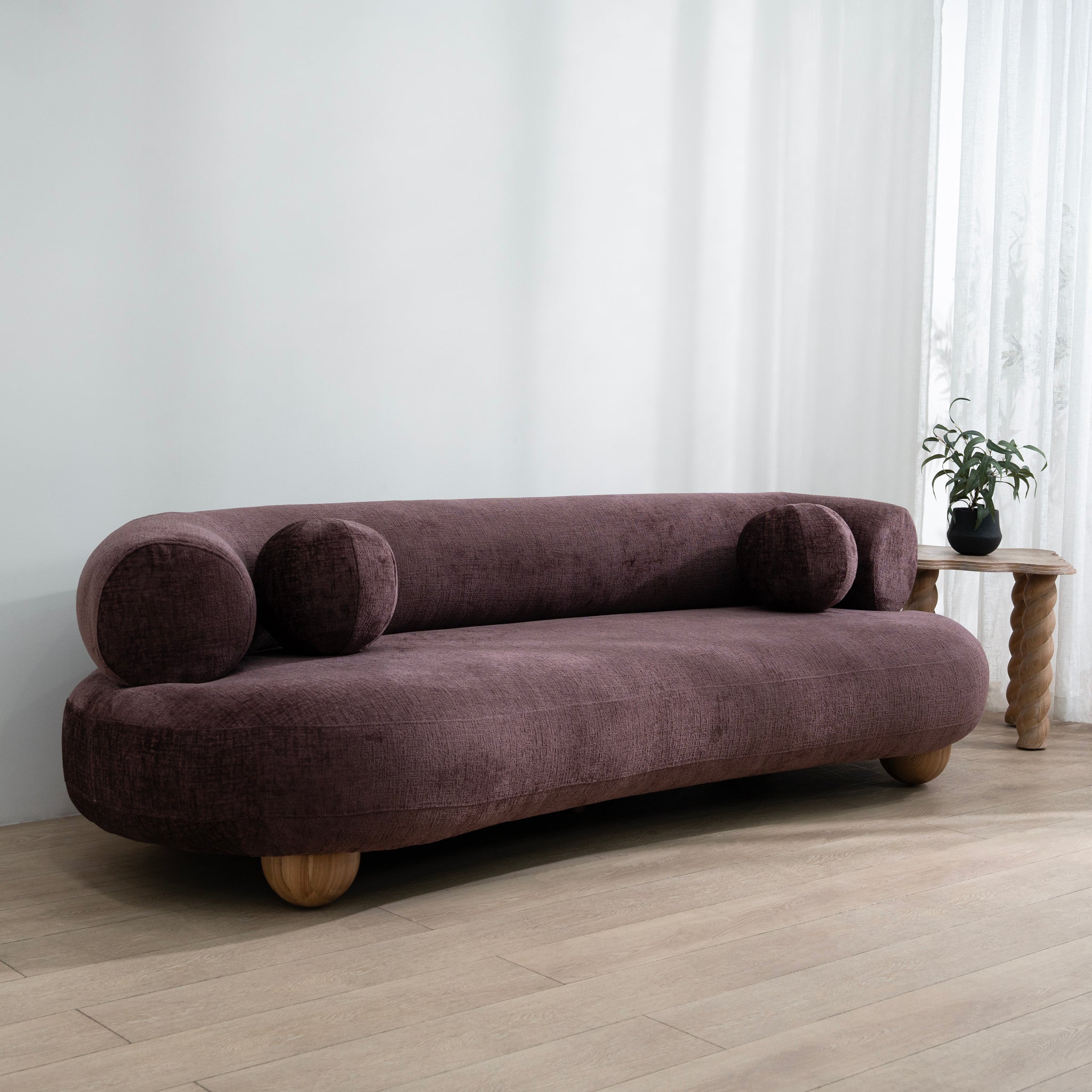 Nimbus 3 Seater Sofa - Plum Sofa Casa-Core