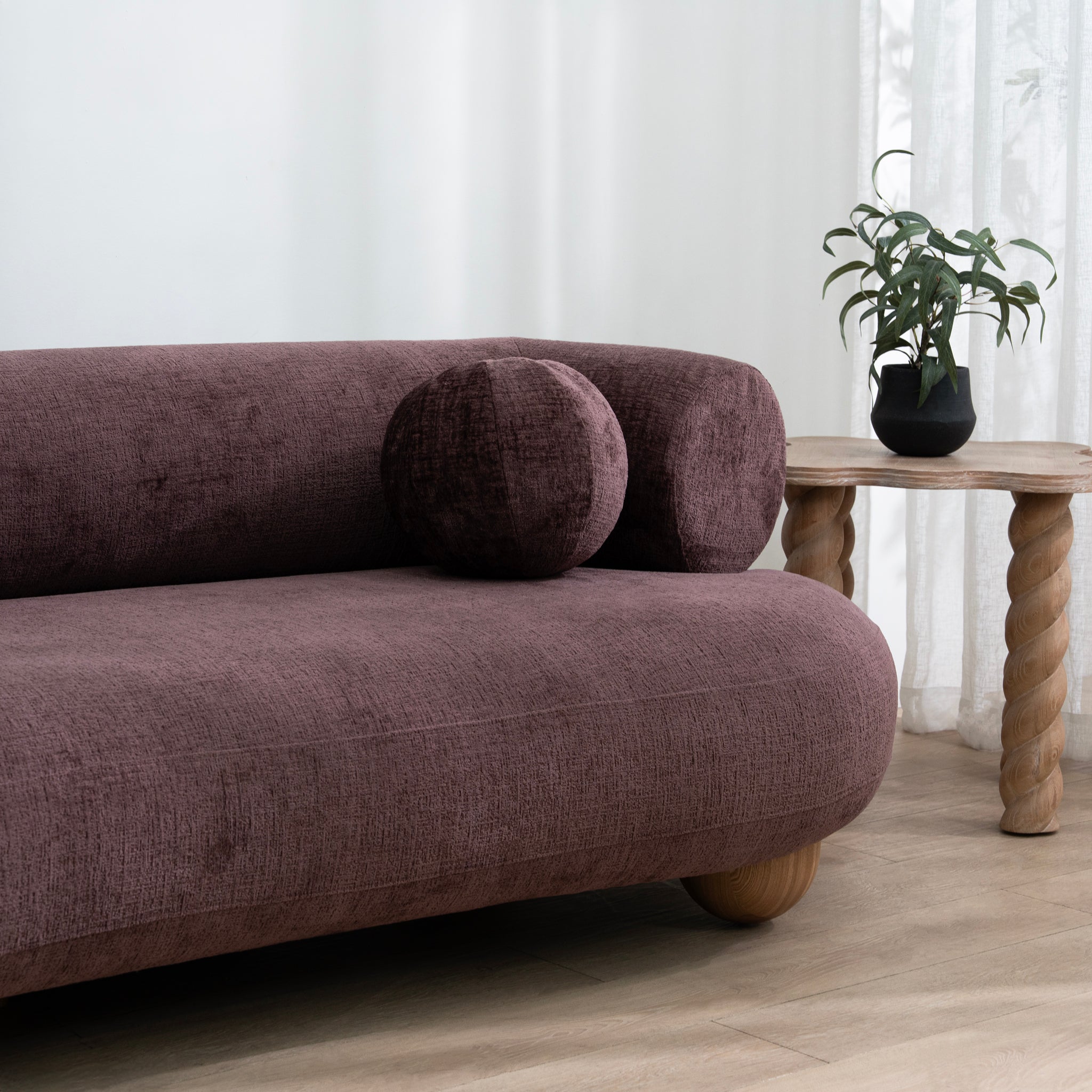 Nimbus 3 Seater Sofa - Plum Sofa Casa-Core