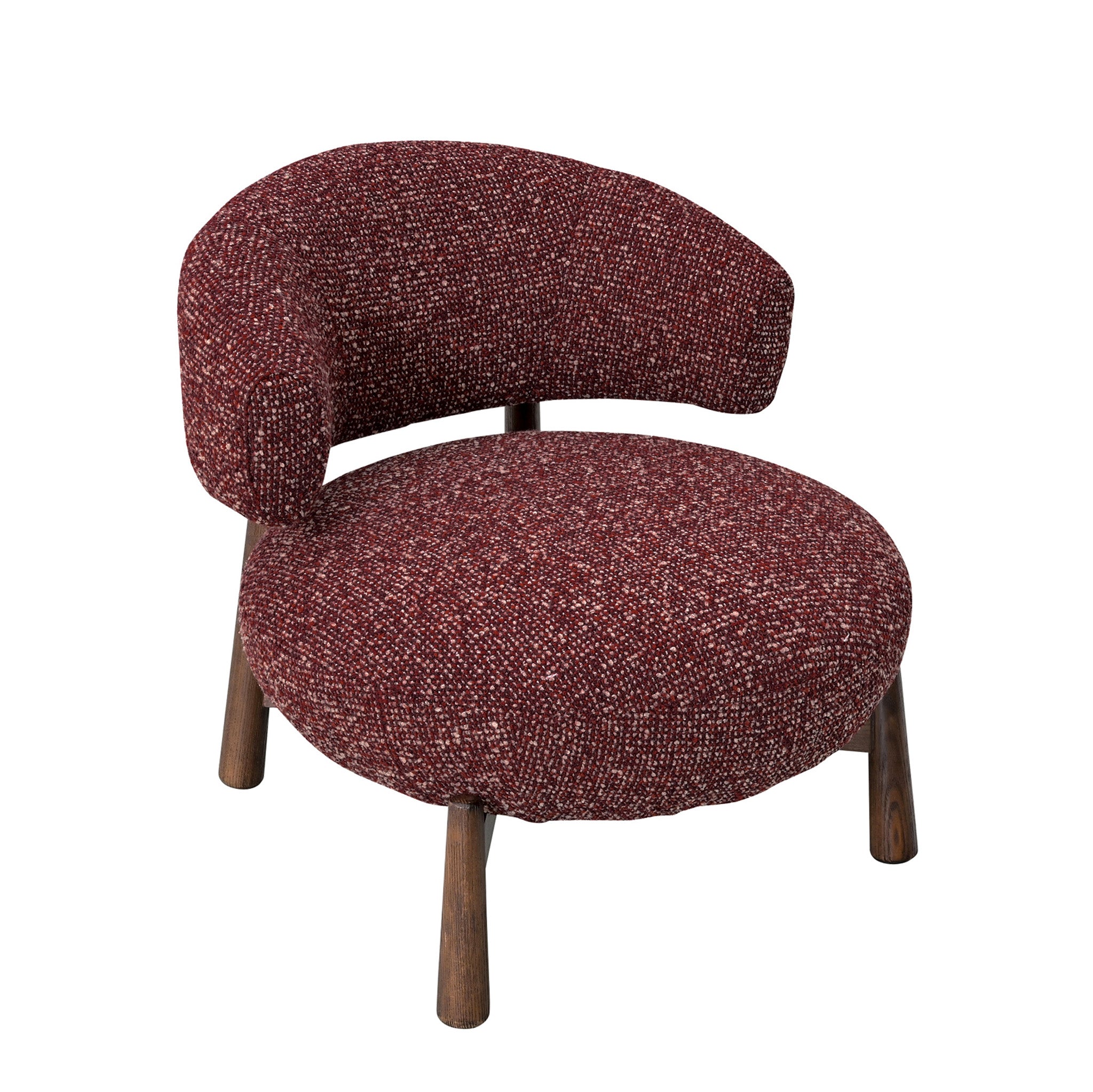 Eliska Fabric Lounge Chair - Autumn Red Lounge Chair OL Sofa-Core