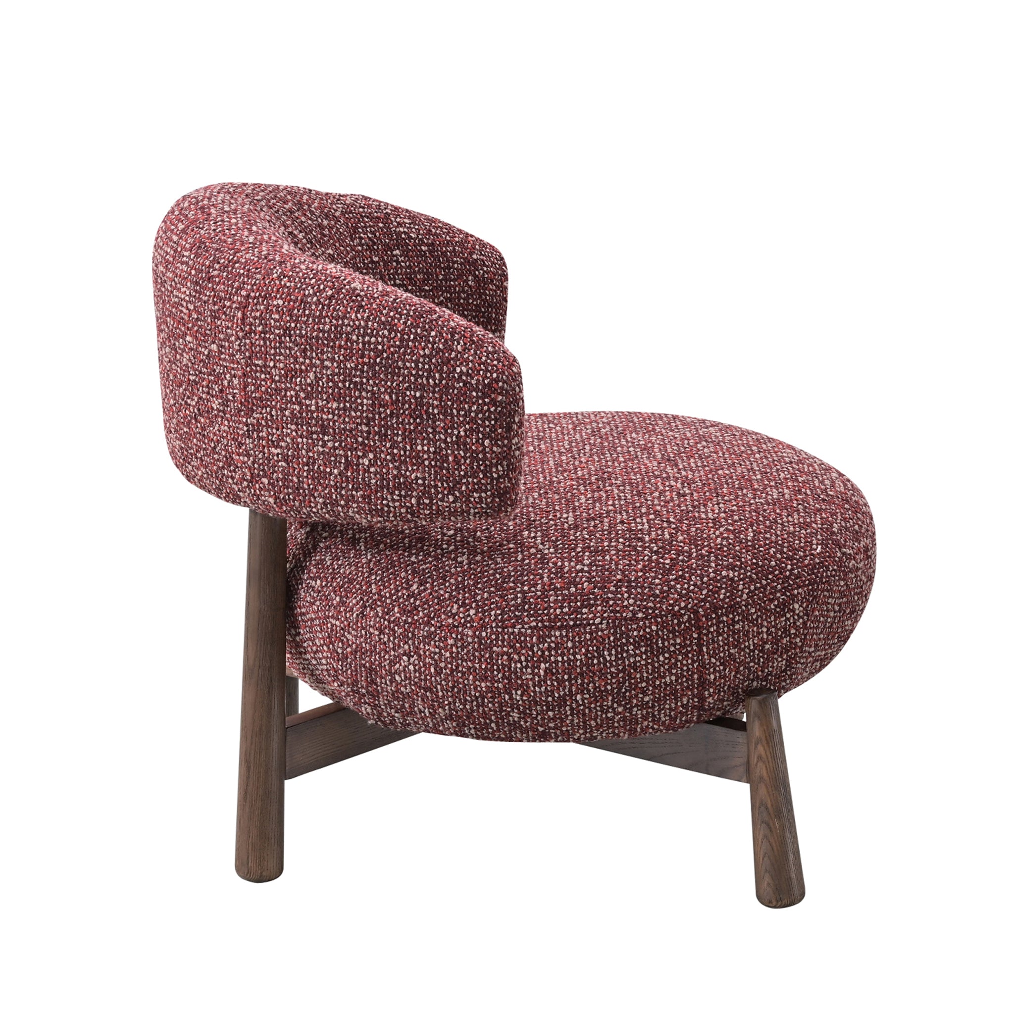 Eliska Fabric Lounge Chair - Autumn Red Lounge Chair OL Sofa-Core