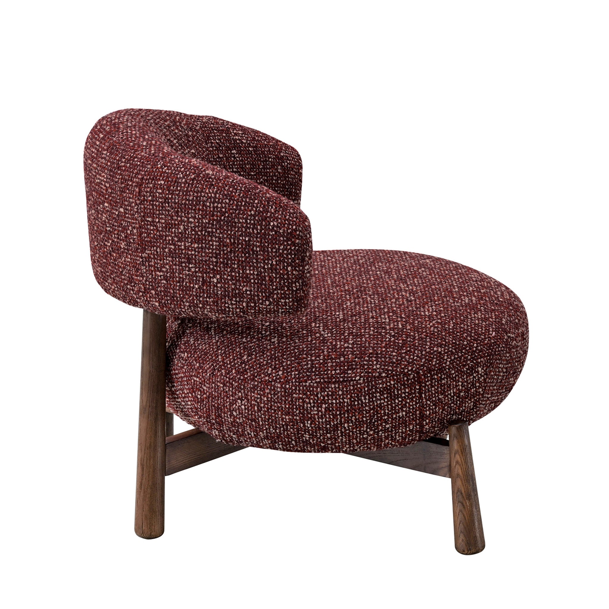 Eliska Fabric Lounge Chair - Autumn Red Lounge Chair OL Sofa-Core