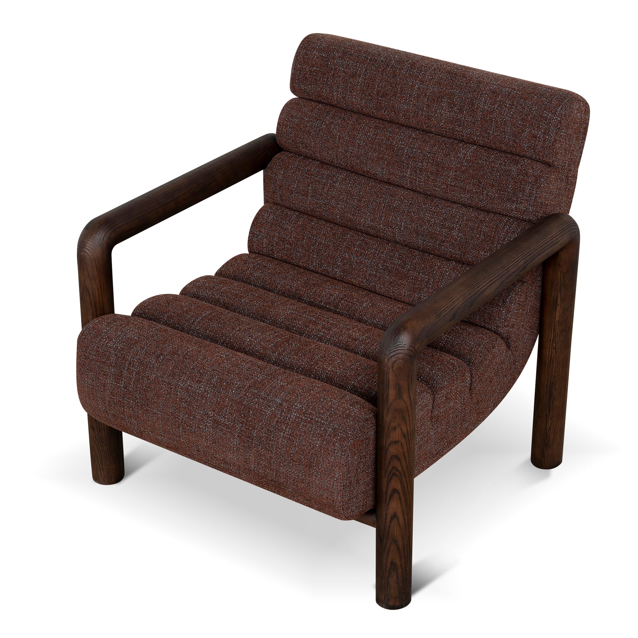 Doretta Fabric Lounge Chair - Moss Brown Armchair OL Sofa-Core