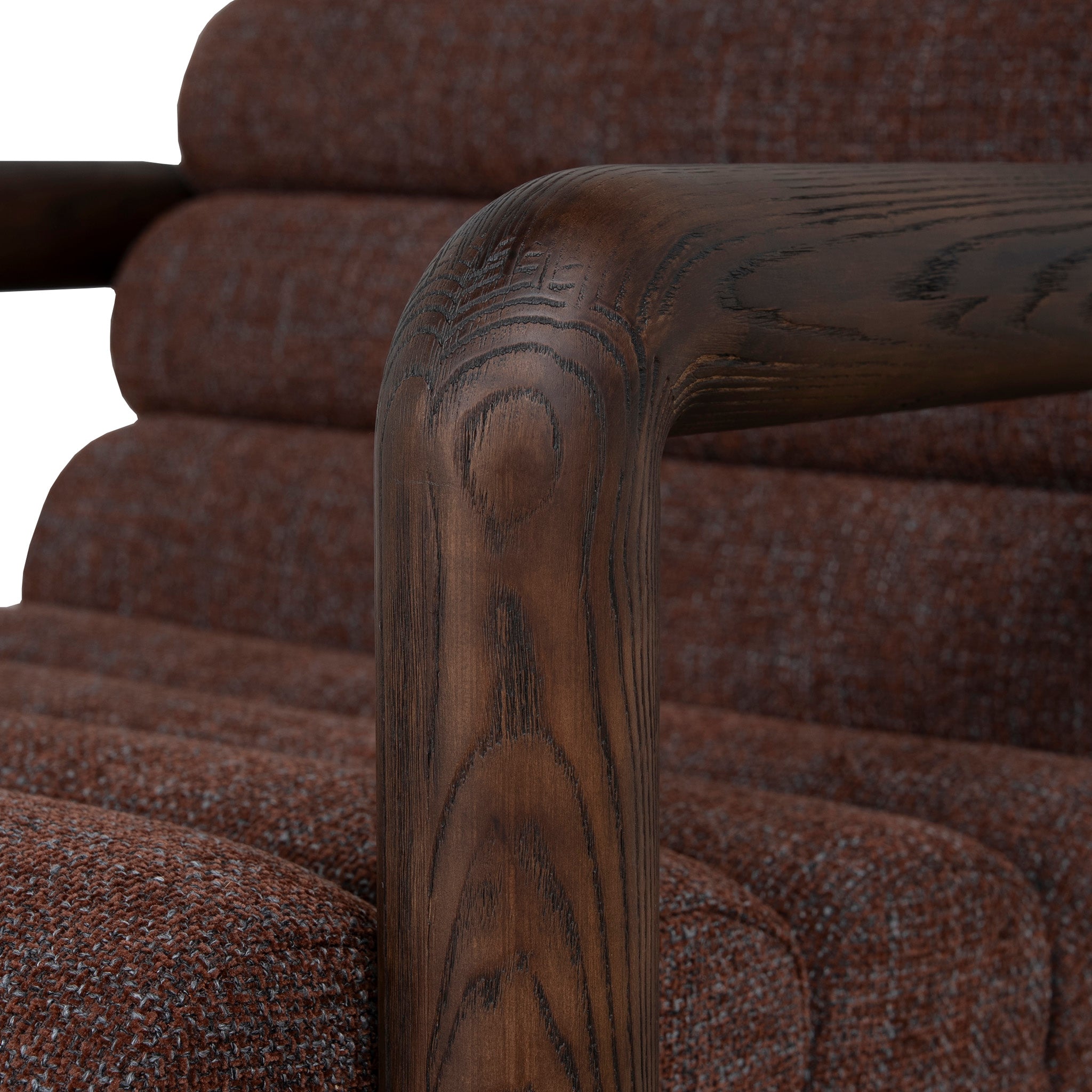 Doretta Fabric Lounge Chair - Moss Brown Armchair OL Sofa-Core