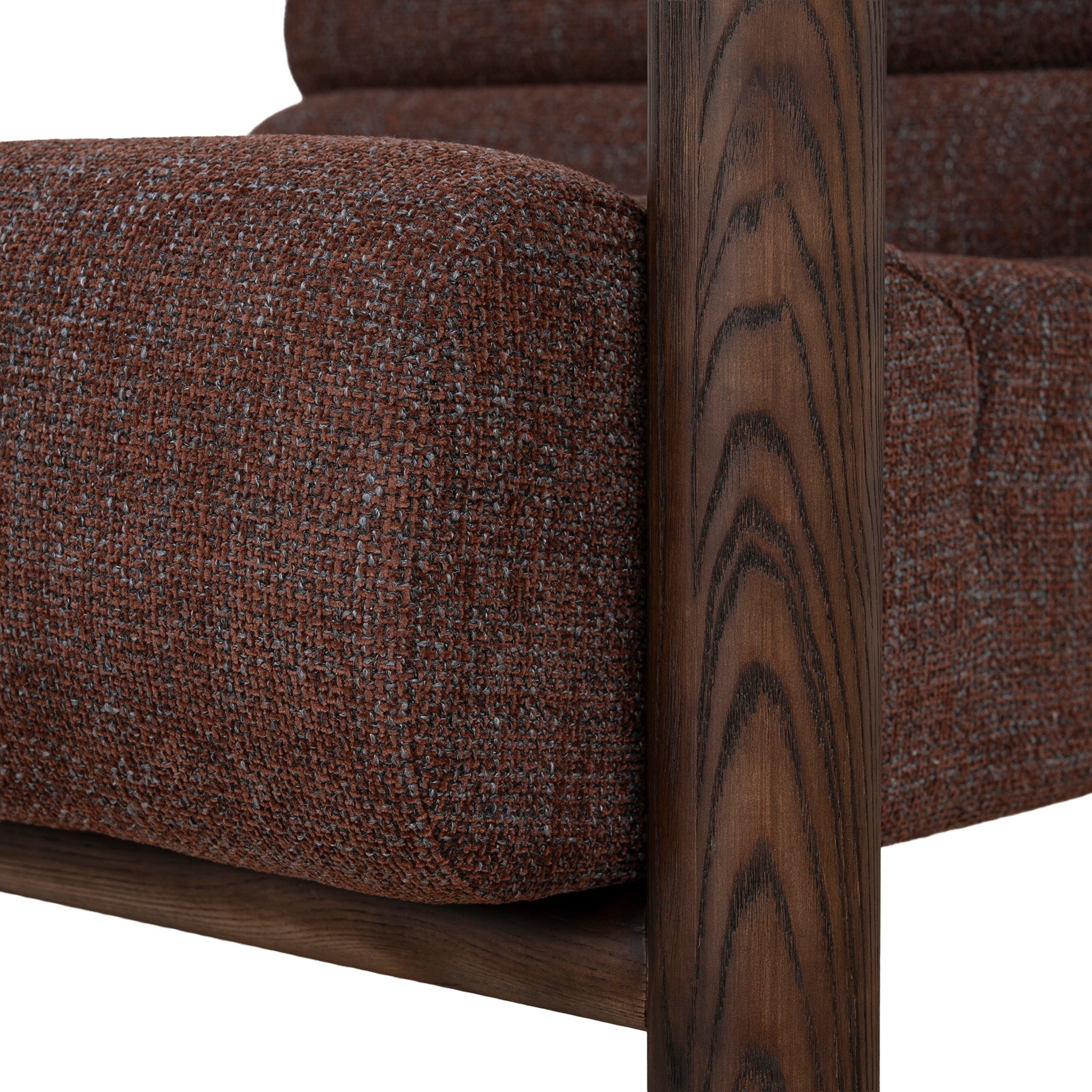 Doretta Fabric Lounge Chair - Moss Brown Armchair OL Sofa-Core