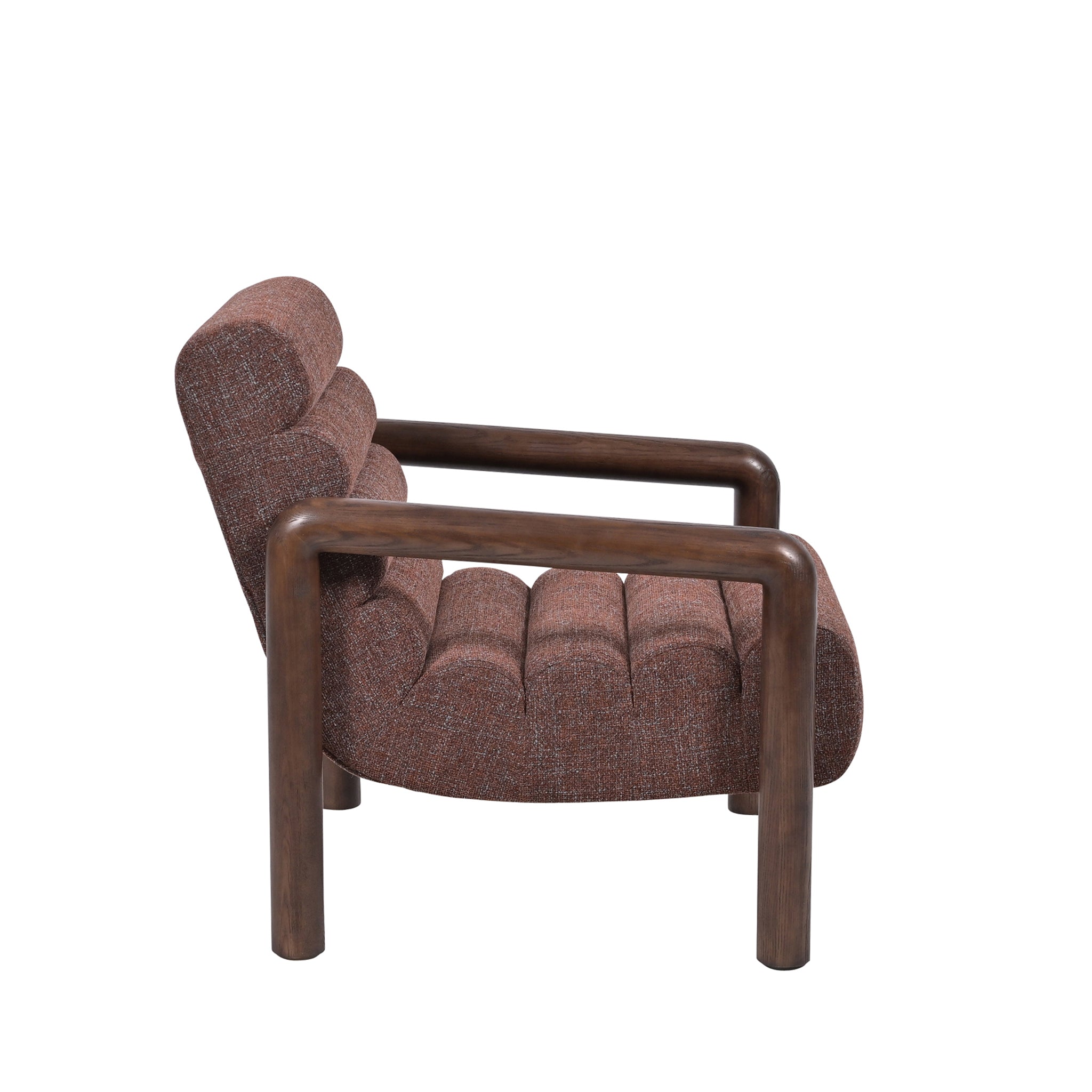 Doretta Fabric Lounge Chair - Moss Brown Armchair OL Sofa-Core