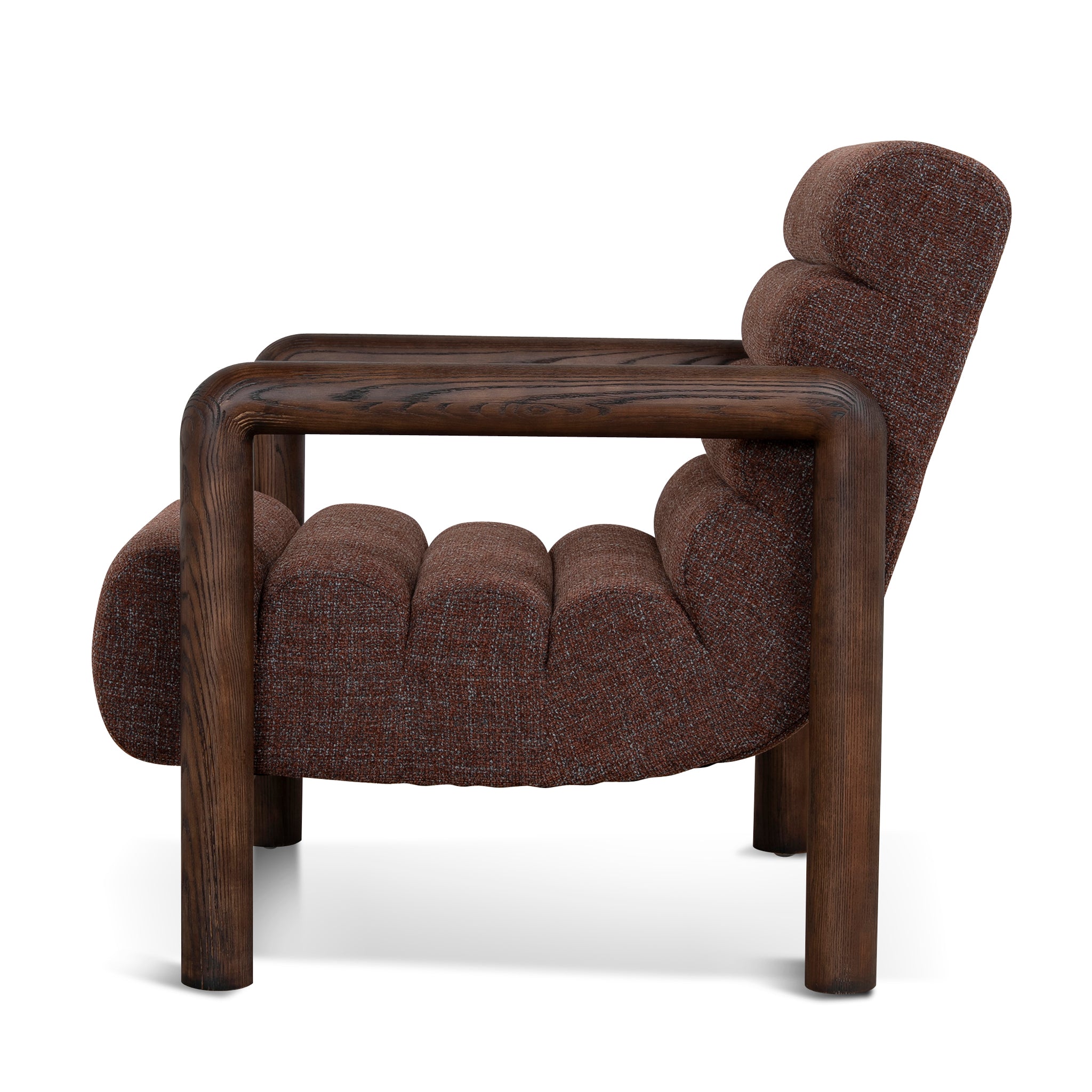 Doretta Fabric Lounge Chair - Moss Brown Armchair OL Sofa-Core