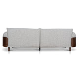 Ex Display - Prisha 3 Seater Sofa - Noah Silver Lining Sofa IGGY-Core