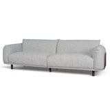 Ex Display - Prisha 3 Seater Sofa - Noah Silver Lining Sofa IGGY-Core