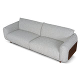 Ex Display - Prisha 3 Seater Sofa - Noah Silver Lining Sofa IGGY-Core