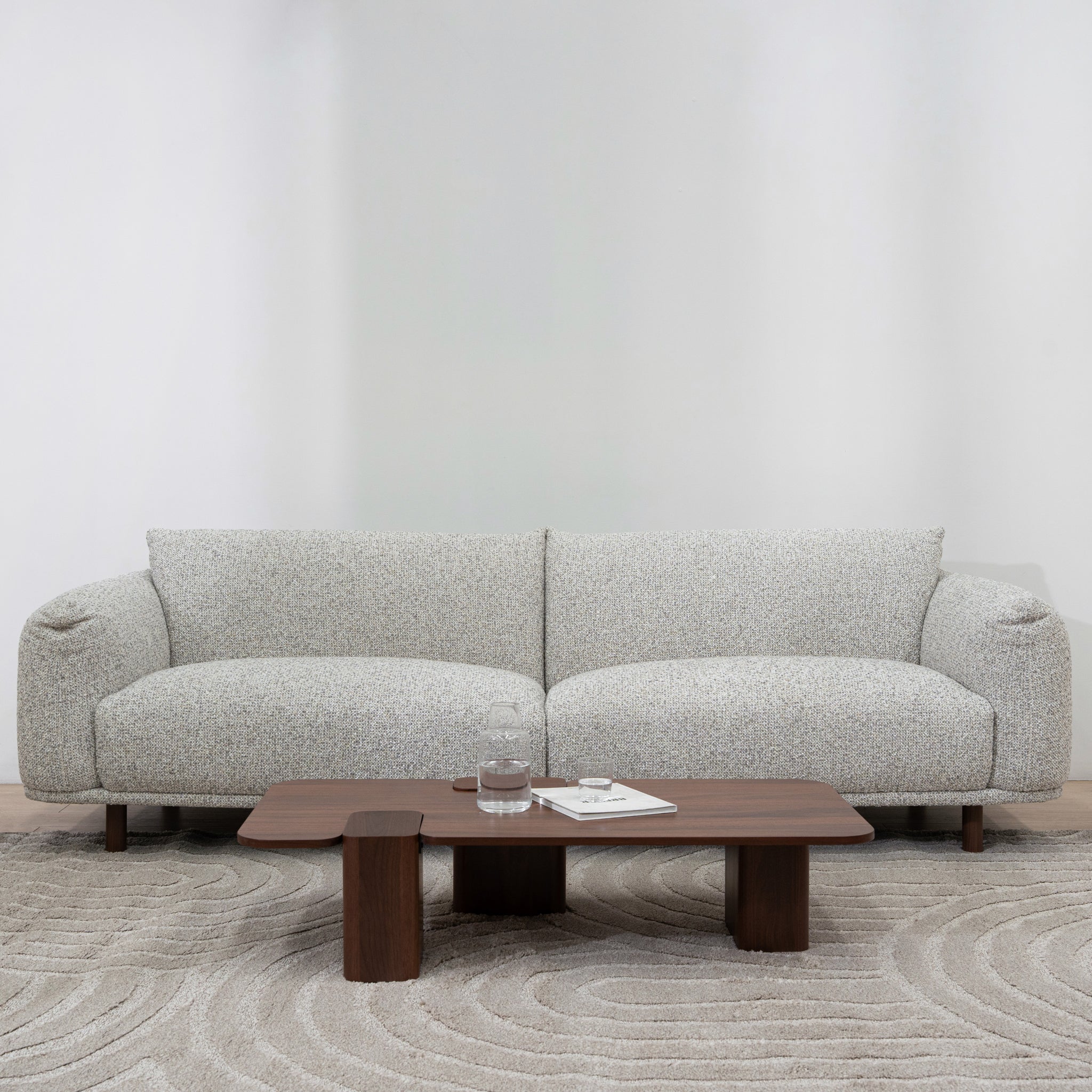 Prisha 3 Seater Sofa - Noah Silver Lining Sofa IGGY-Core