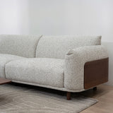 Prisha 3 Seater Sofa - Noah Silver Lining Sofa IGGY-Core