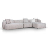 Ravello 4 Seater Right Chaise Sofa - Plush Spec Brown Chaise Lounge Ace-Core