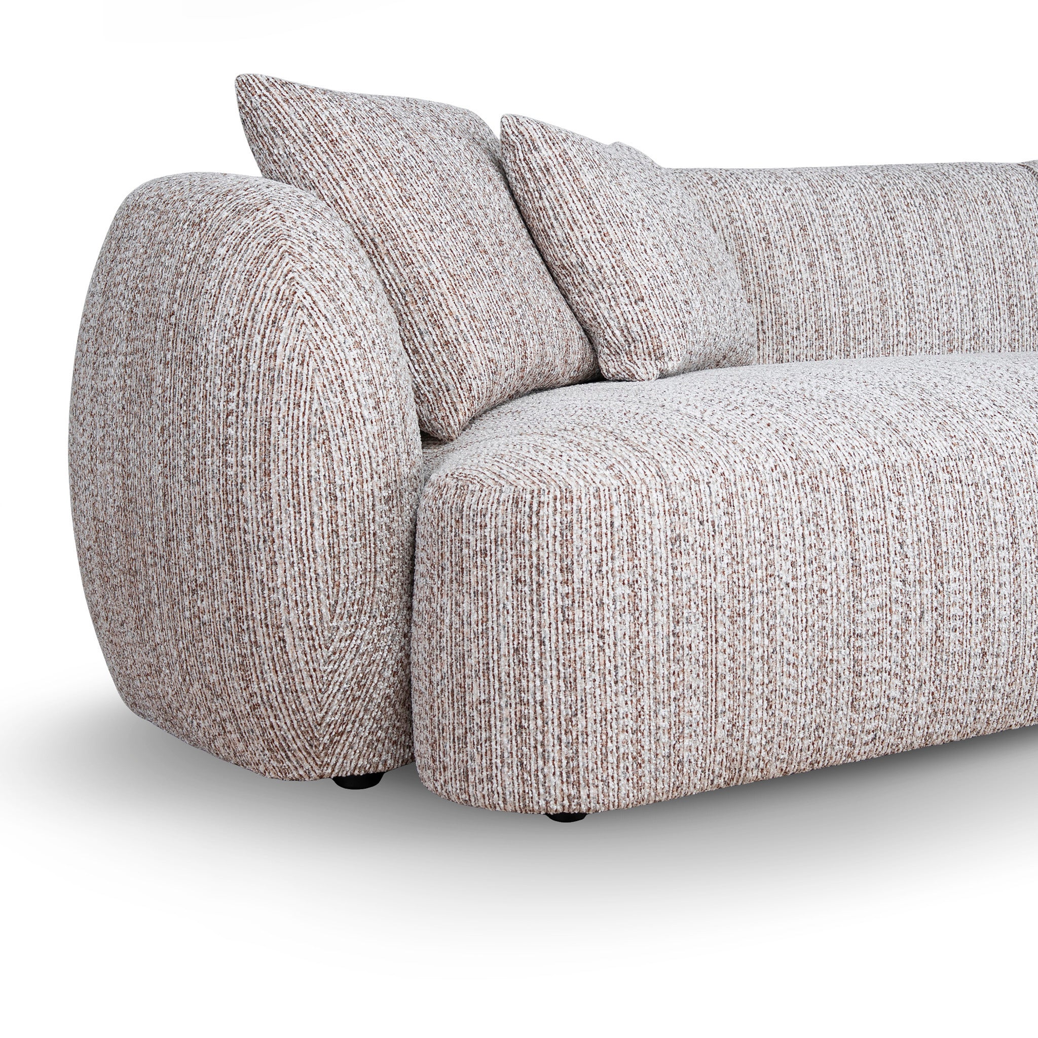 Ravello 4 Seater Right Chaise Sofa - Plush Spec Brown Chaise Lounge Ace-Core