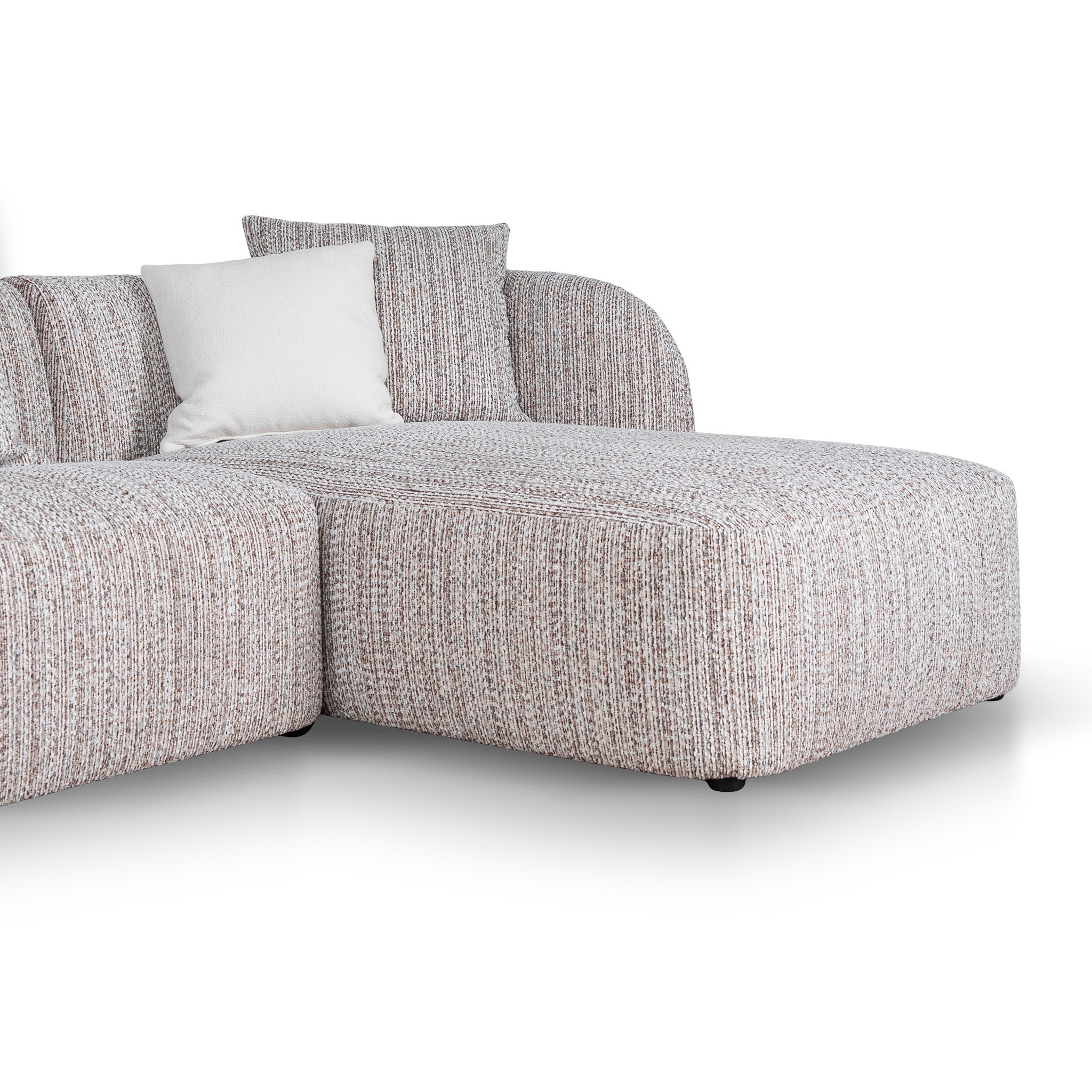 Ravello 4 Seater Right Chaise Sofa - Plush Spec Brown Chaise Lounge Ace-Core