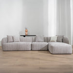 Ravello 4 Seater Right Chaise Sofa - Plush Spec Brown Chaise Lounge Ace-Core