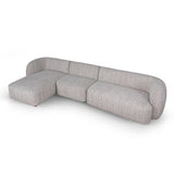 Ravello 4 Seater Left Chaise Sofa - Plush Spec Brown Chaise Lounge Ace-Core