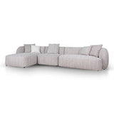 Ravello 4 Seater Left Chaise Sofa - Plush Spec Brown Chaise Lounge Ace-Core