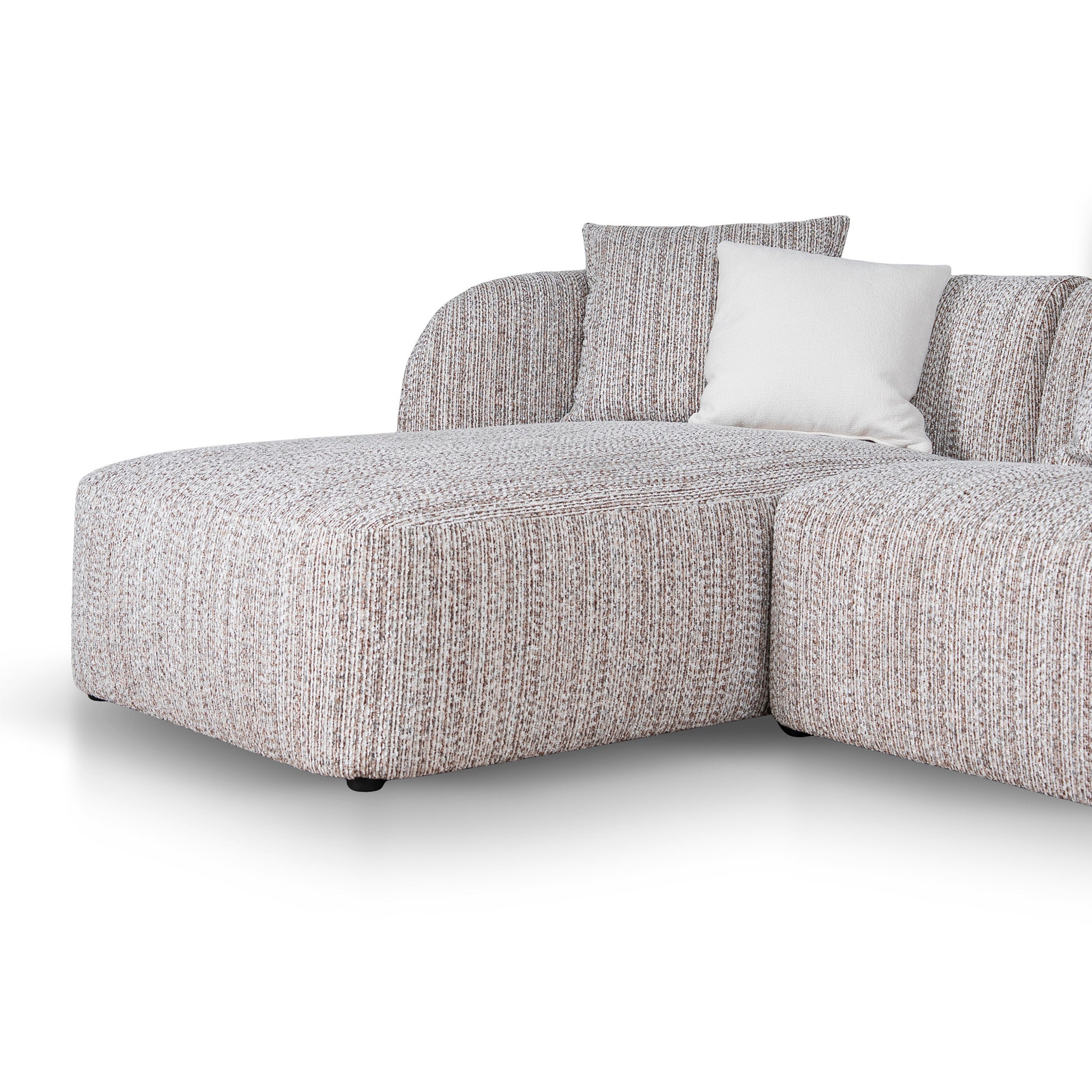 Ravello 4 Seater Left Chaise Sofa - Plush Spec Brown Chaise Lounge Ace-Core