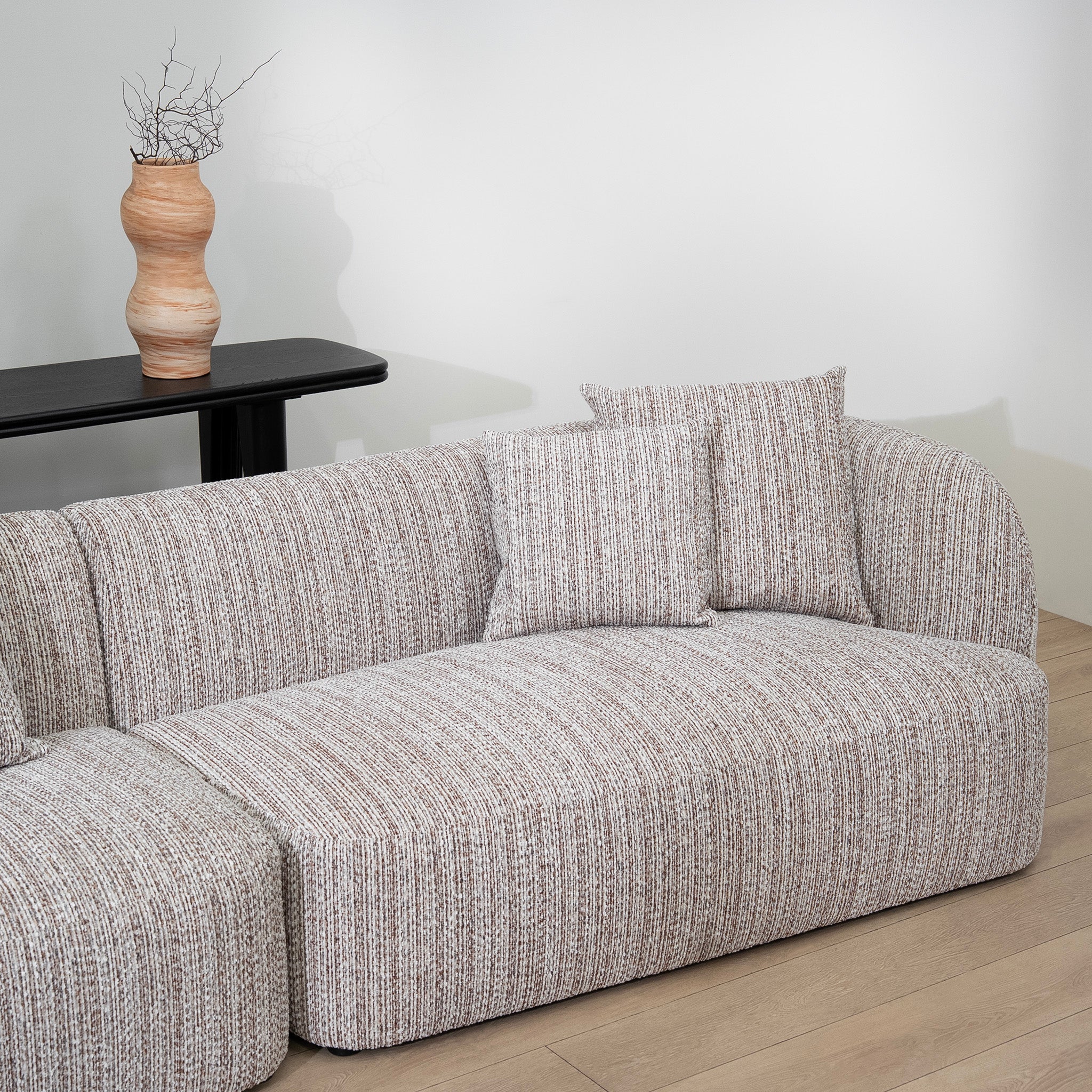 Ravello 4 Seater Left Chaise Sofa - Plush Spec Brown Chaise Lounge Ace-Core
