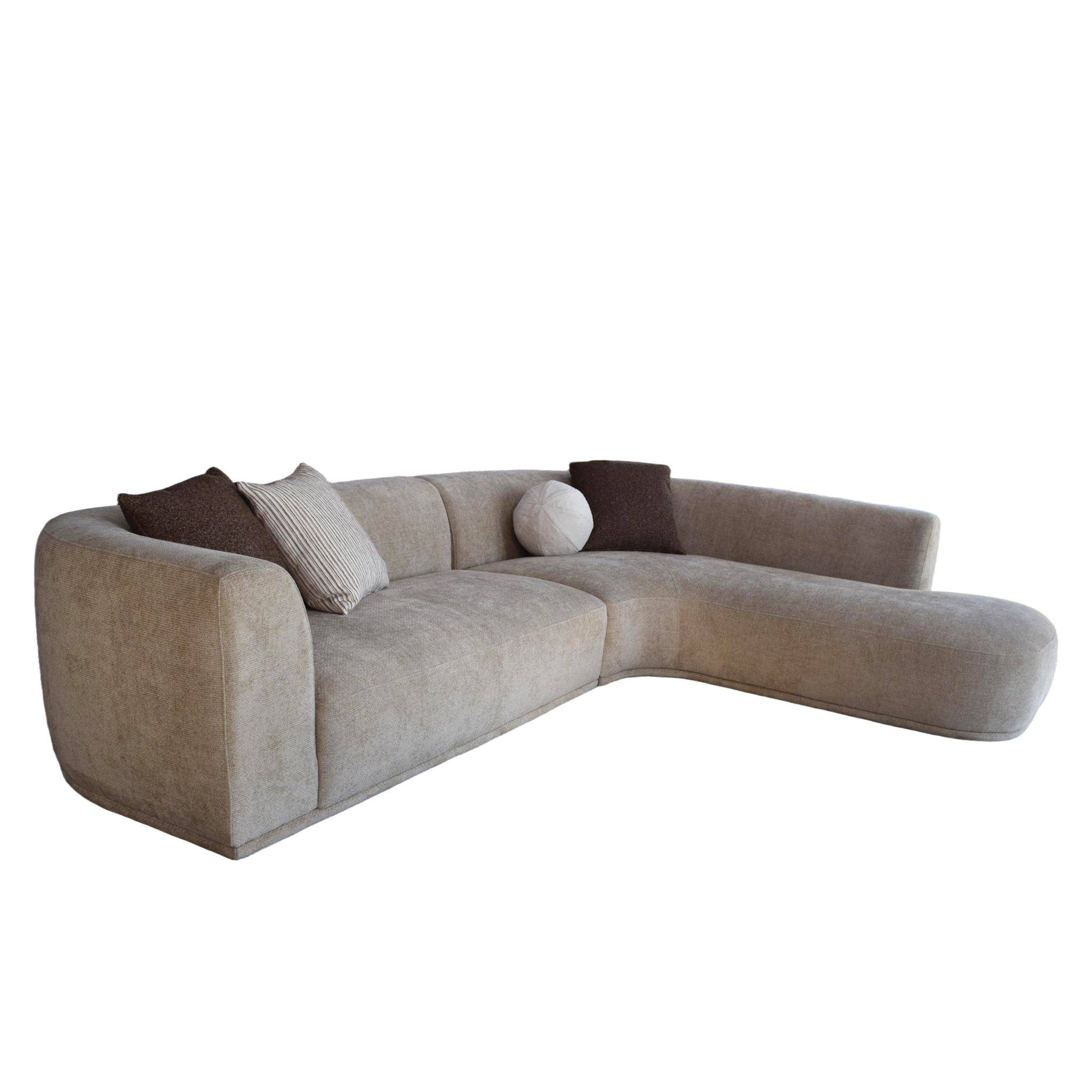 Cavallo 4 Seater Right Chaise Sofa - Lila Beige Chaise Lounge Ace-Core