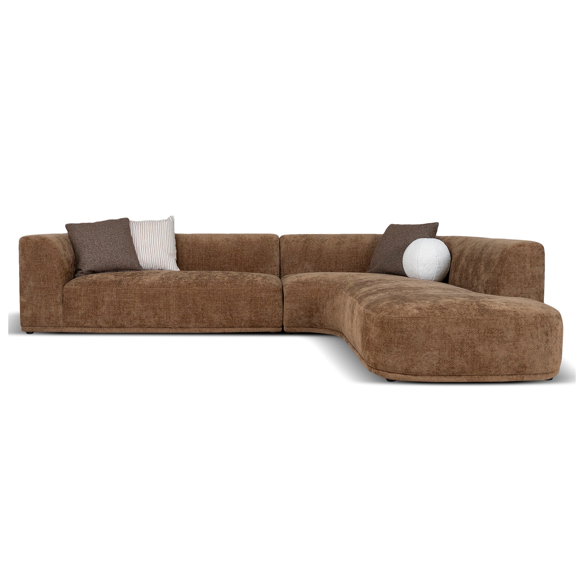 Cavallo 4 Seater Right Chaise Sofa - Lila Nutmeg Chaise Lounge Ace-Core