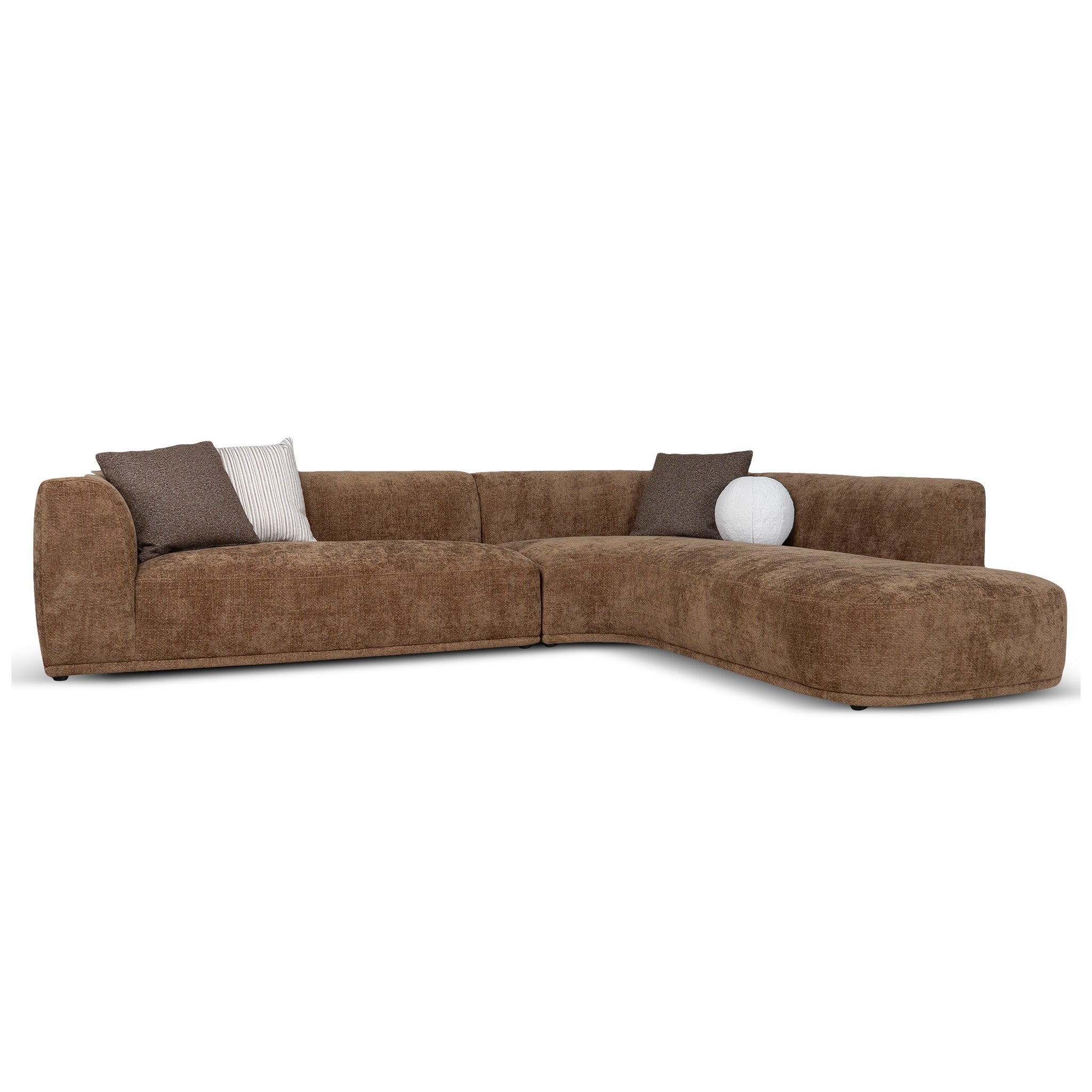 Cavallo 4 Seater Right Chaise Sofa - Lila Nutmeg Chaise Lounge Ace-Core