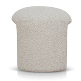 Everet Round Ottoman - Cream Beige Ottoman Yay Sofa-Core