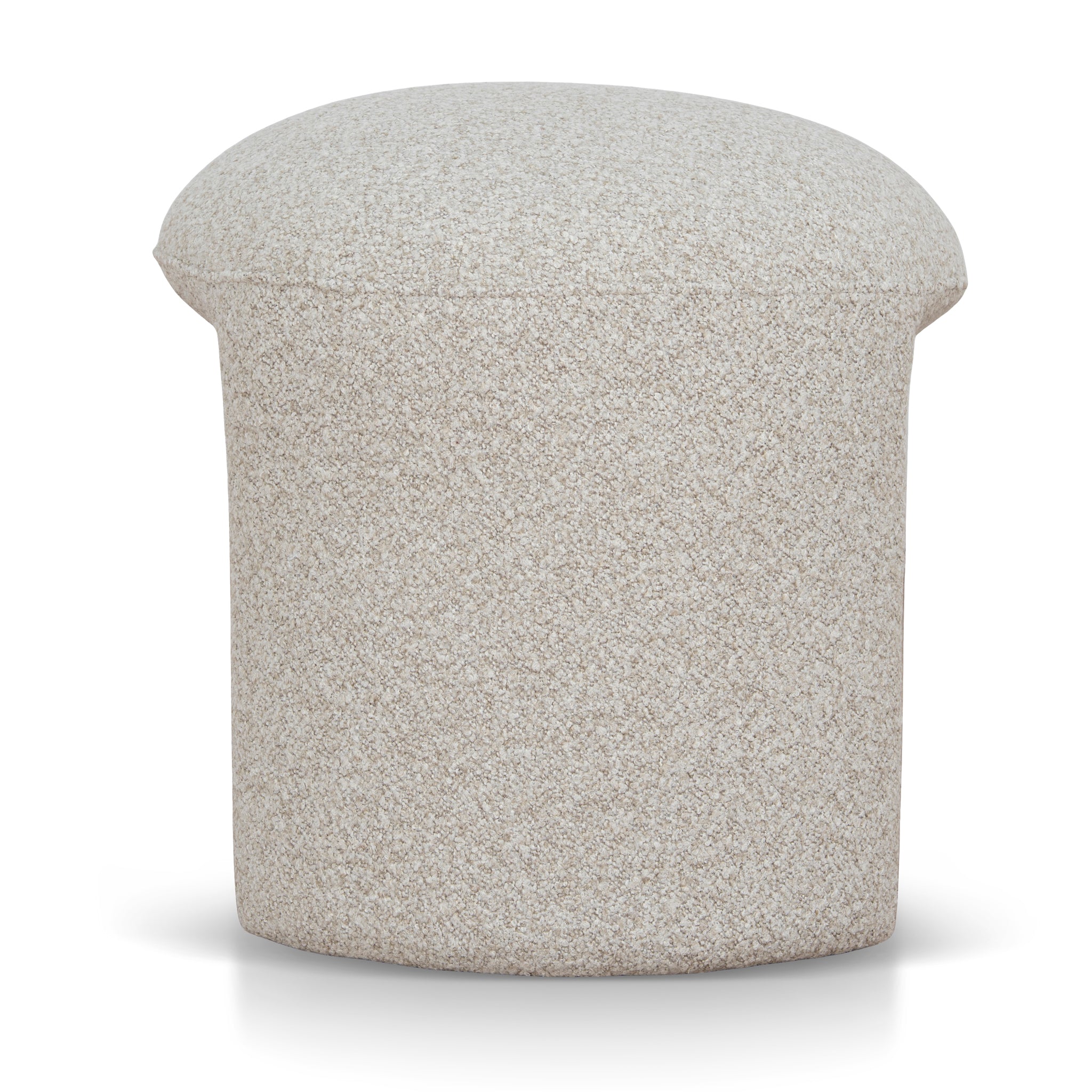 Everet Round Ottoman - Cream Beige Ottoman Yay Sofa-Core