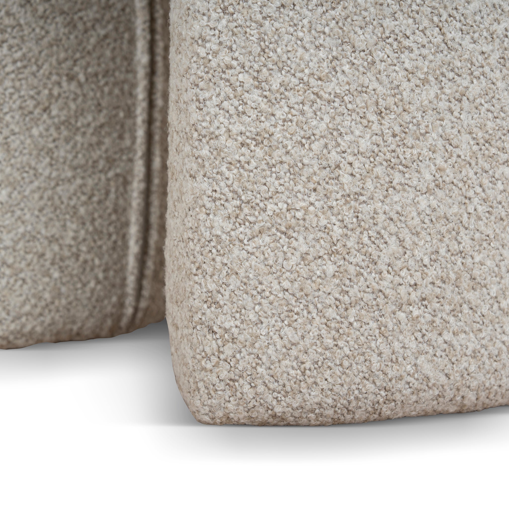 Everet Round Ottoman - Cream Beige Ottoman Yay Sofa-Core