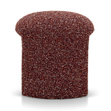 Everet Round Ottoman - Autumn Red Ottoman Yay Sofa-Core