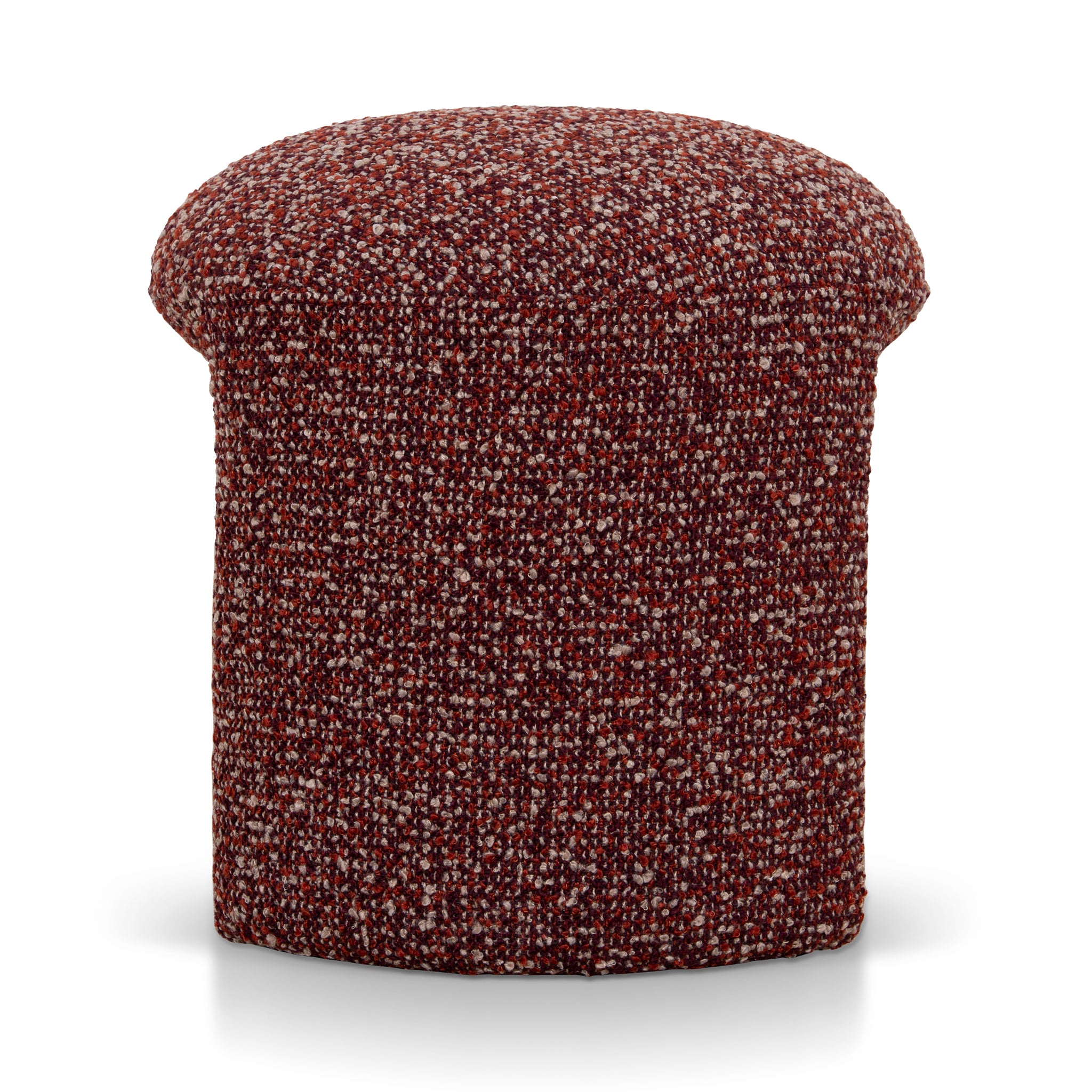 Everet Round Ottoman - Autumn Red Ottoman Yay Sofa-Core