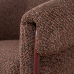 Lunaro Dark Red Armchair - Verona Tawn Armchair Cino-Core