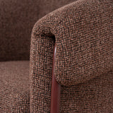Lunaro Dark Red Armchair - Verona Tawn Armchair Cino-Core