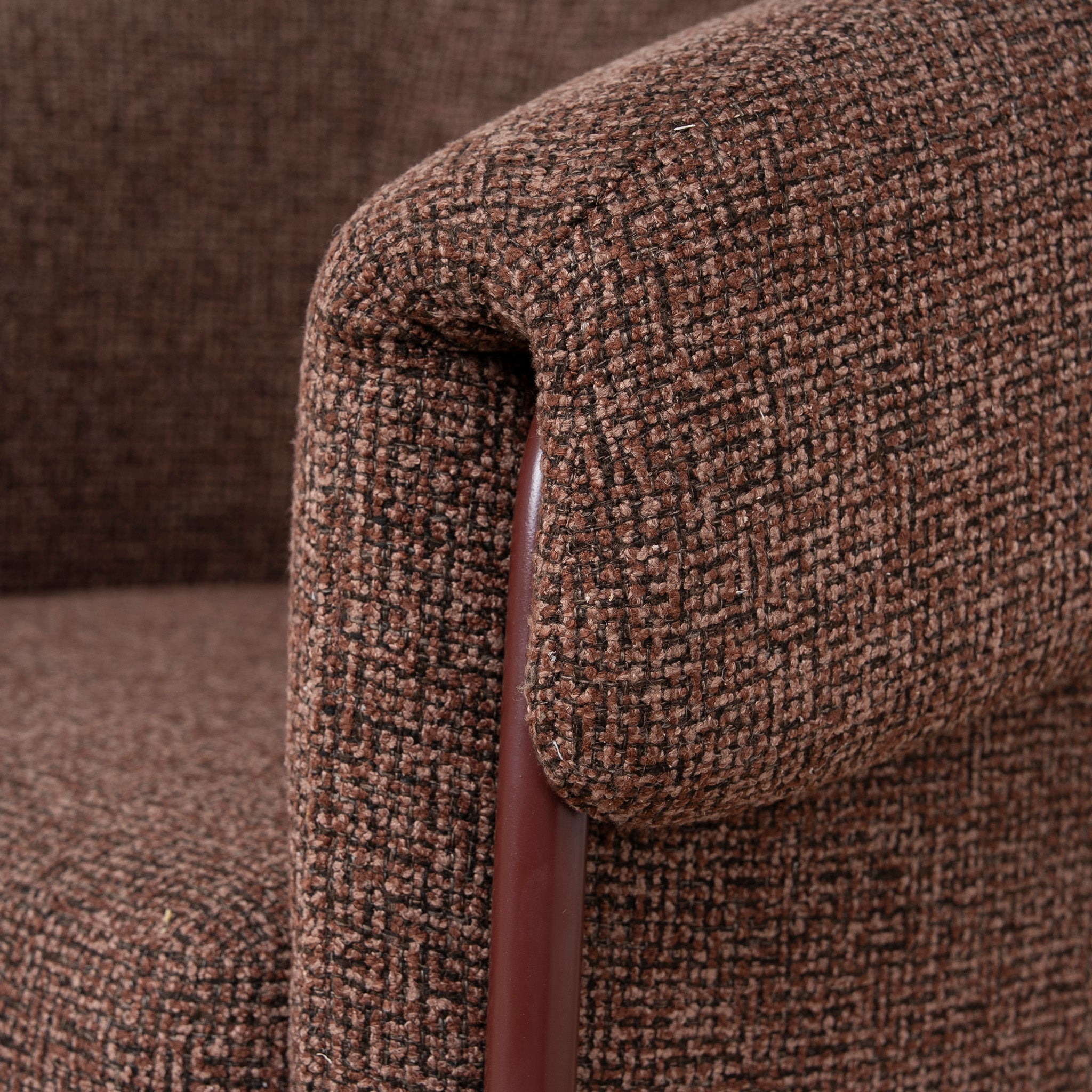 Lunaro Dark Red Armchair - Verona Tawn Armchair Cino-Core
