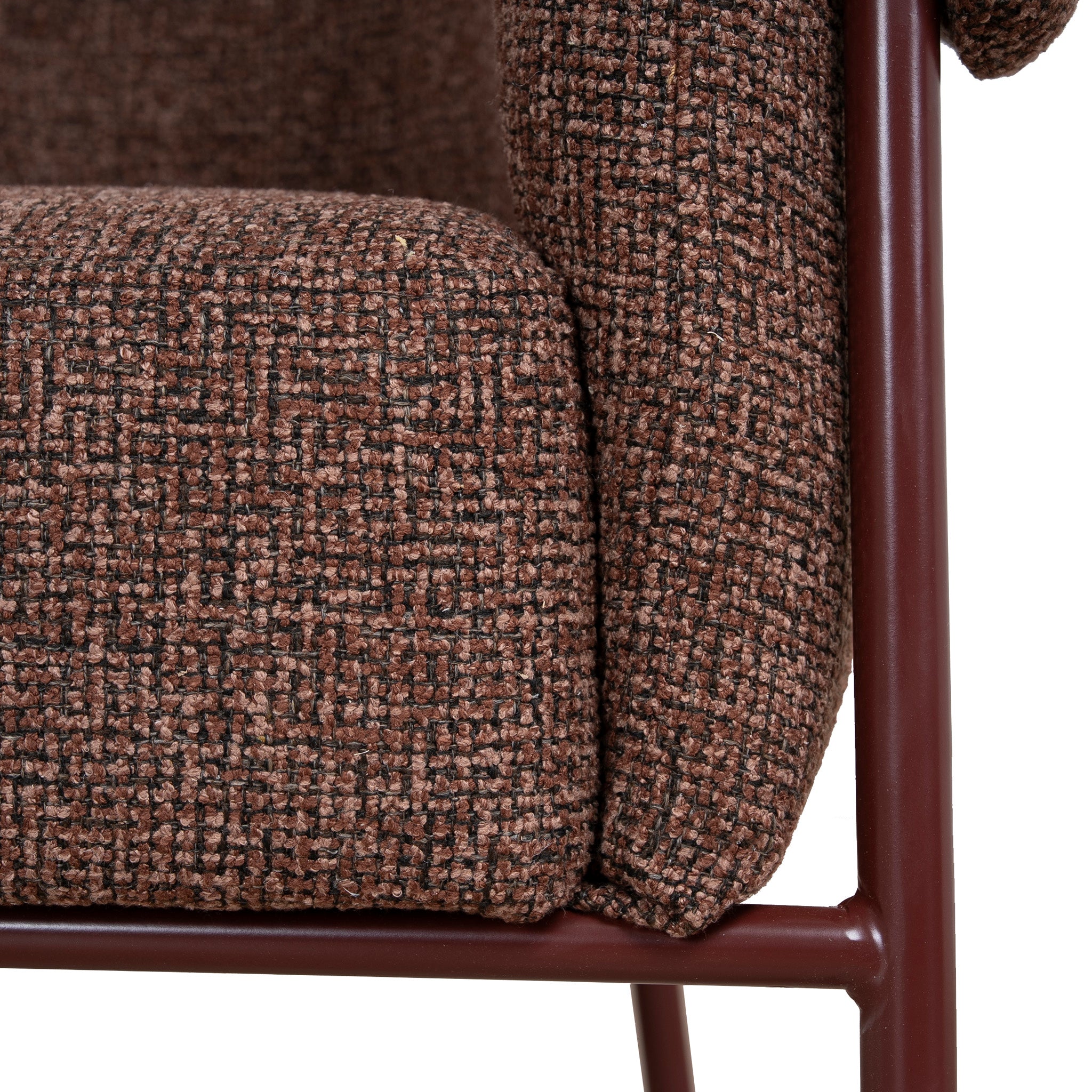 Lunaro Dark Red Armchair - Verona Tawn Armchair Cino-Core