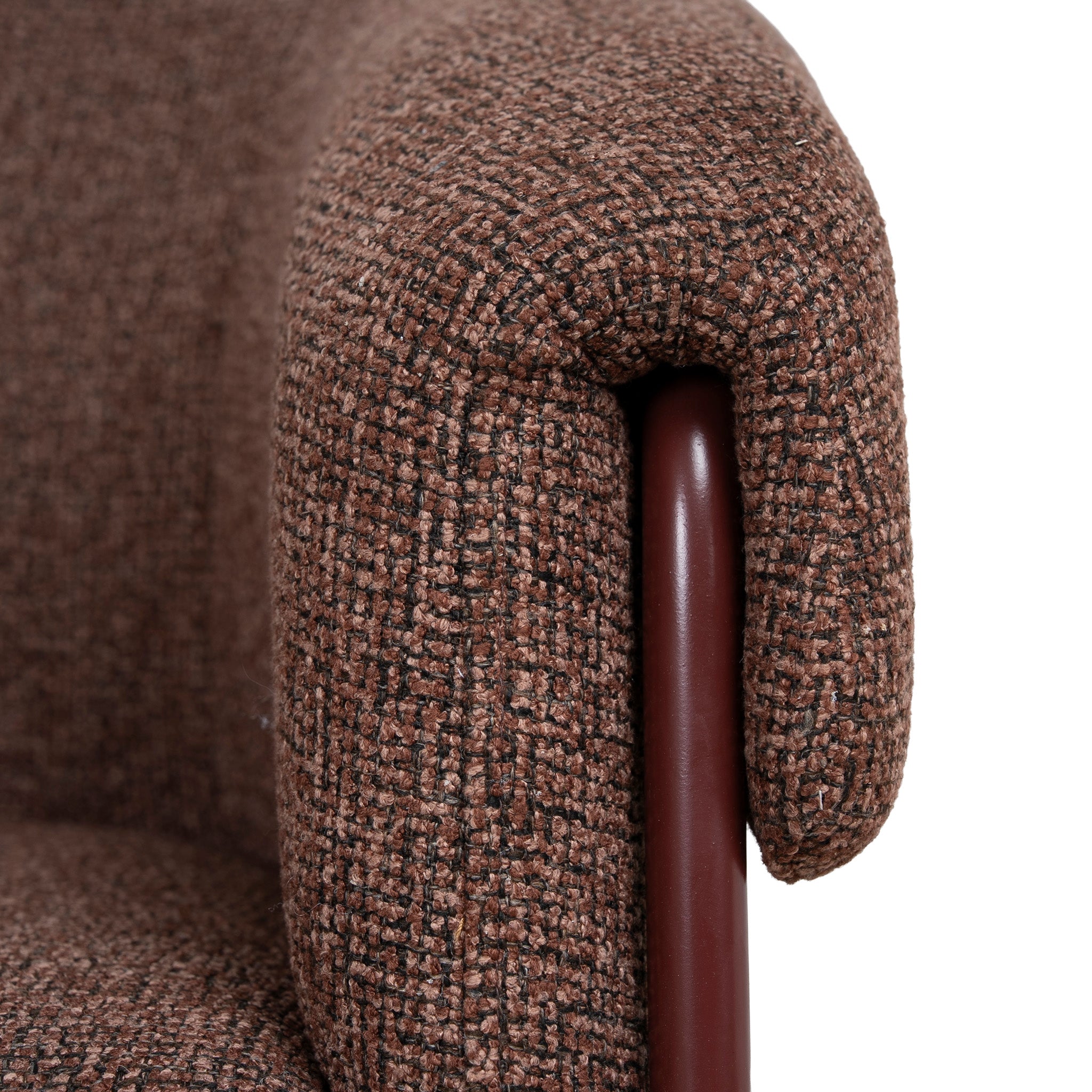 Lunaro Dark Red Armchair - Verona Tawn Armchair Cino-Core