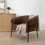 Lunaro Dark Red Armchair - Verona Tawn Armchair Cino-Core