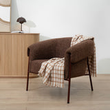 Lunaro Dark Red Armchair - Verona Tawn Armchair Cino-Core