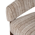 Sorello Walnut Armchair - Coconut Stripe Armchair Cino-Core