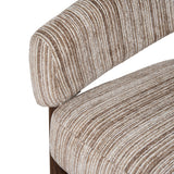 Sorello Walnut Armchair - Coconut Stripe Armchair Cino-Core
