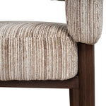 Sorello Walnut Armchair - Coconut Stripe Armchair Cino-Core